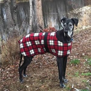 Dog Winter Coat for X-Large Dogs Handmade Plaid Great Dane large breed